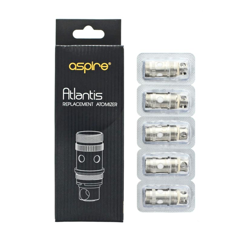 Aspire Atlantis Replacement Coils (0.3ohm, 0.5ohm & 1.0ohm) for Aspire Atlantis & Atlantis 2 & Atlantis Mega (5pcs/pack)