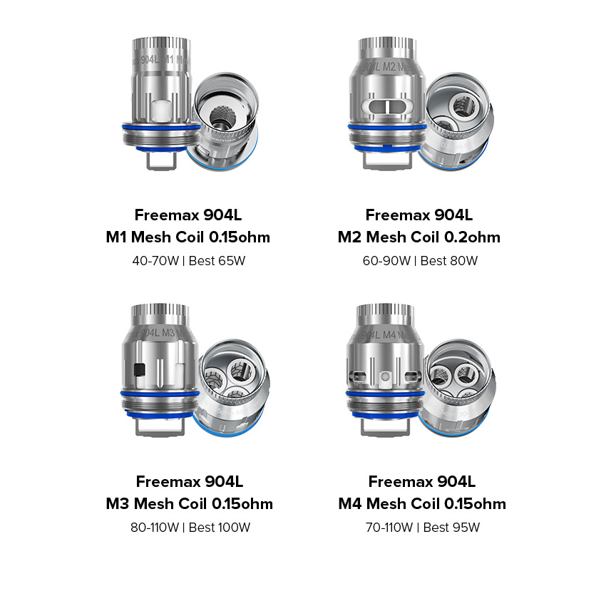 Freemax 904L M Mesh Coil for M Pro 2,M Pro,Fireluke,Fireluke Pro,Mesh Pro Tank,Maxus Pro Tank (3pcs/pack)