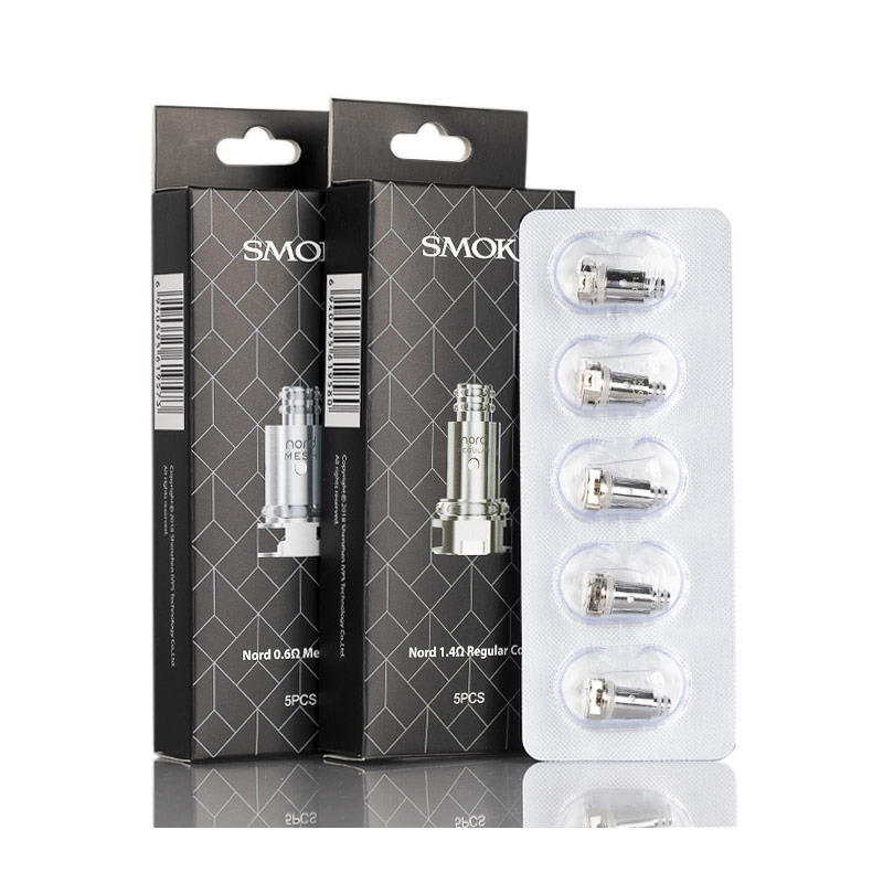 SMOK Nord Coil for Priv N19 Kit, Vape Pen Nord 19 kit, Vape Pen Nord 22 Kit, Nord Aio 19 Kit, Nord Aio 22 Kit, Alike Kit, Nord 2 Kit, Fetch Mini Kit, RPM40 Kit, Nord Kit, Nord 50W Kit ,Nord Pro Kit ,Stick N18 Kit (5pcs/pack)