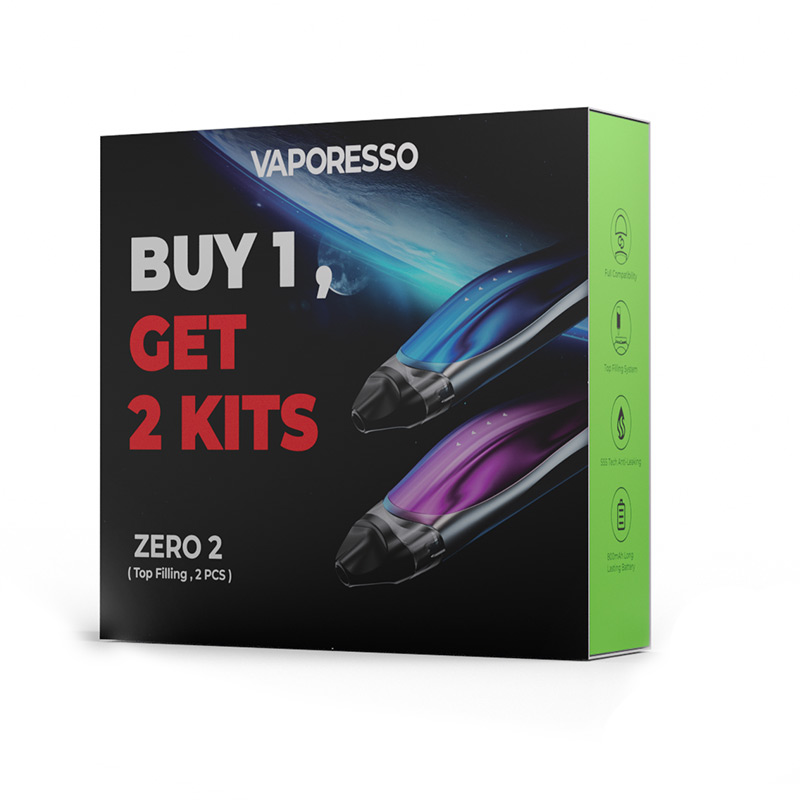 [Buy 1 Get 2 Kits]Vaporesso Zero 2 Pod System Kit 800mAh 3ml Limited Bundle